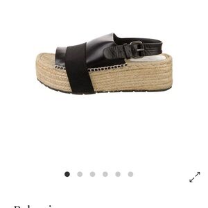 Like new with the box ….Balenciaga Black and Tan Espadrille Sandals